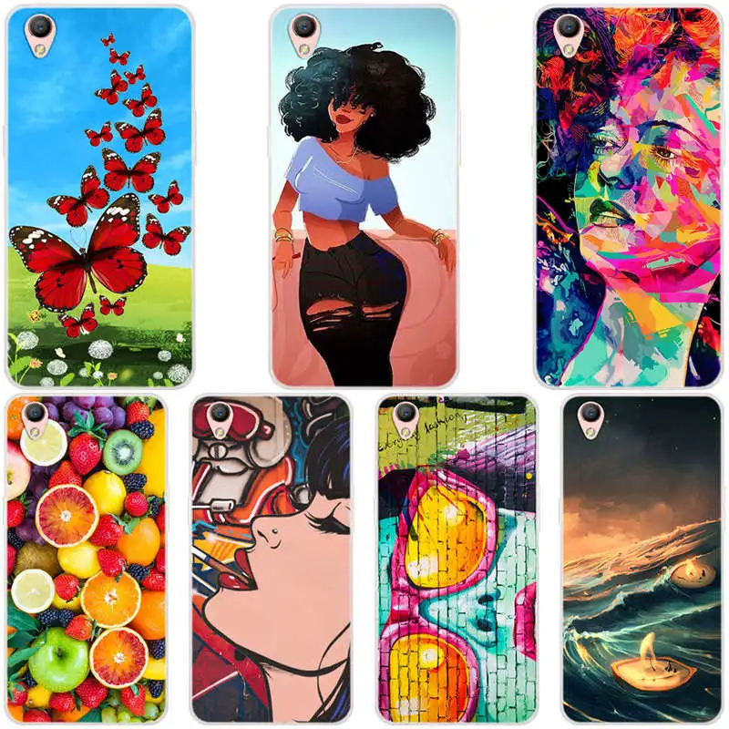 

For OPPO A37 Mobile Phone Cases TPU Back Cover For OPPO A37 A 37 A37M A37F Case Funny Girls Fashion Tower Fruit Lion Butterfly