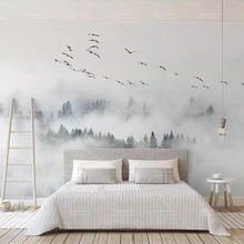 Beibehang пользовательские обои фото настенные фрески обои птицы сосновый лес облака стены papel де parede 3d обои папье peint