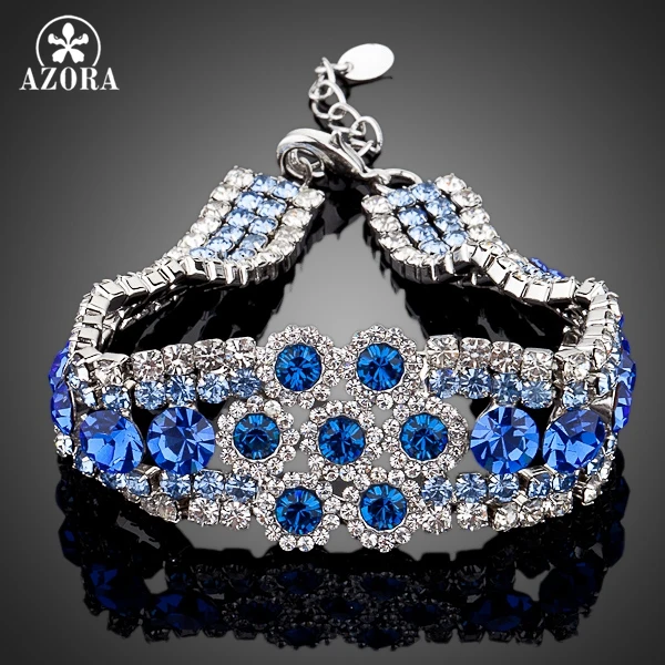 Браслет с австрийскими кристаллами Stellux TS0014 цвет белое золото|a bracelet|bracelet