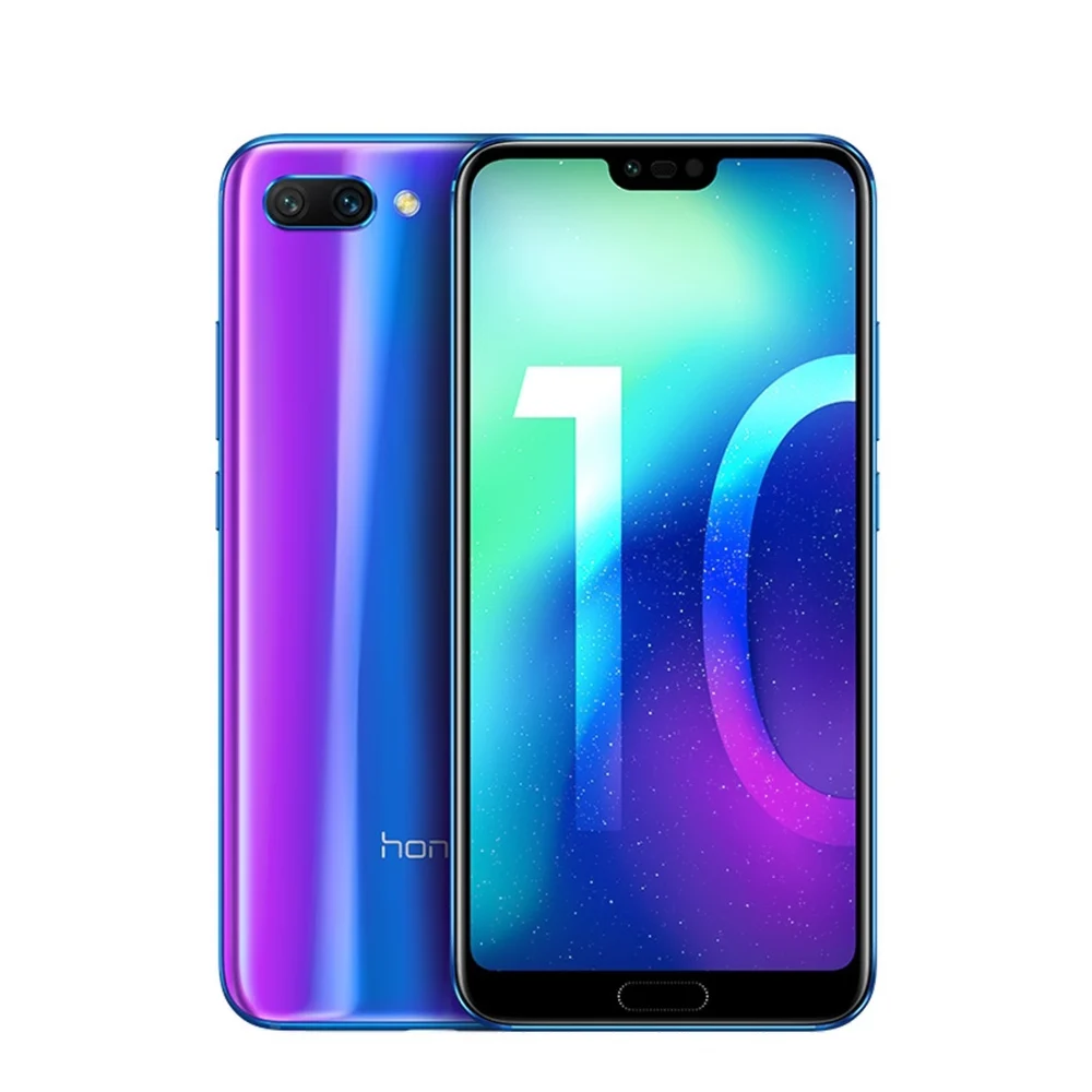 Мобильный телефон Honor 10 с глобальной версией, 5,84 дюймов, FHD+ 4 Гб+ 128 ГБ, Восьмиядерный процессор Kirin 970, Android 8,1, 24 МП, смартфон с функцией распознавания лица, NFC, 3400 мАч