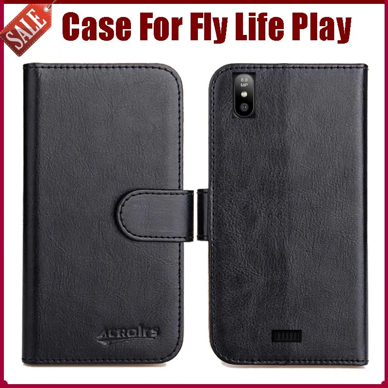 Горячая распродажа! Кожаный защитный чехол Fly Life Play 6 цветов | Мобильные телефоны и
