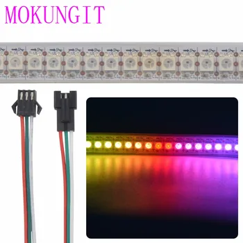 

Mokungit 5X 1M SK6812 144Pixels/m Programmable LED Strip Light WS2812B WS2811 Built-in 5050 RGB Individual Addressable DC5V