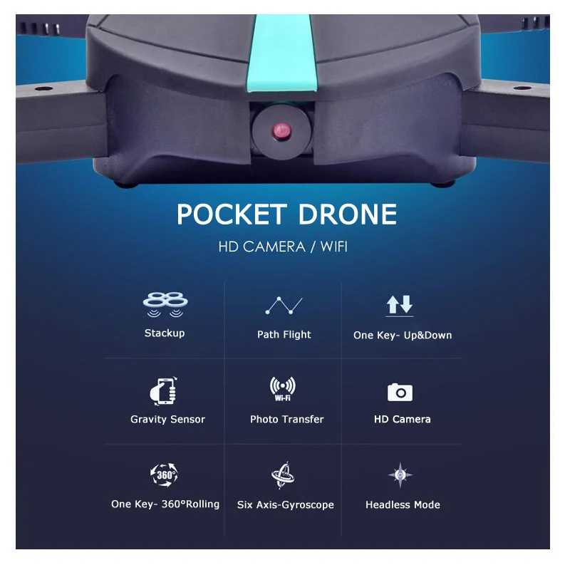 Quadcopter JY018 WIFI Foldable Mini Drone with Camera RC Helicopter Drones (23)