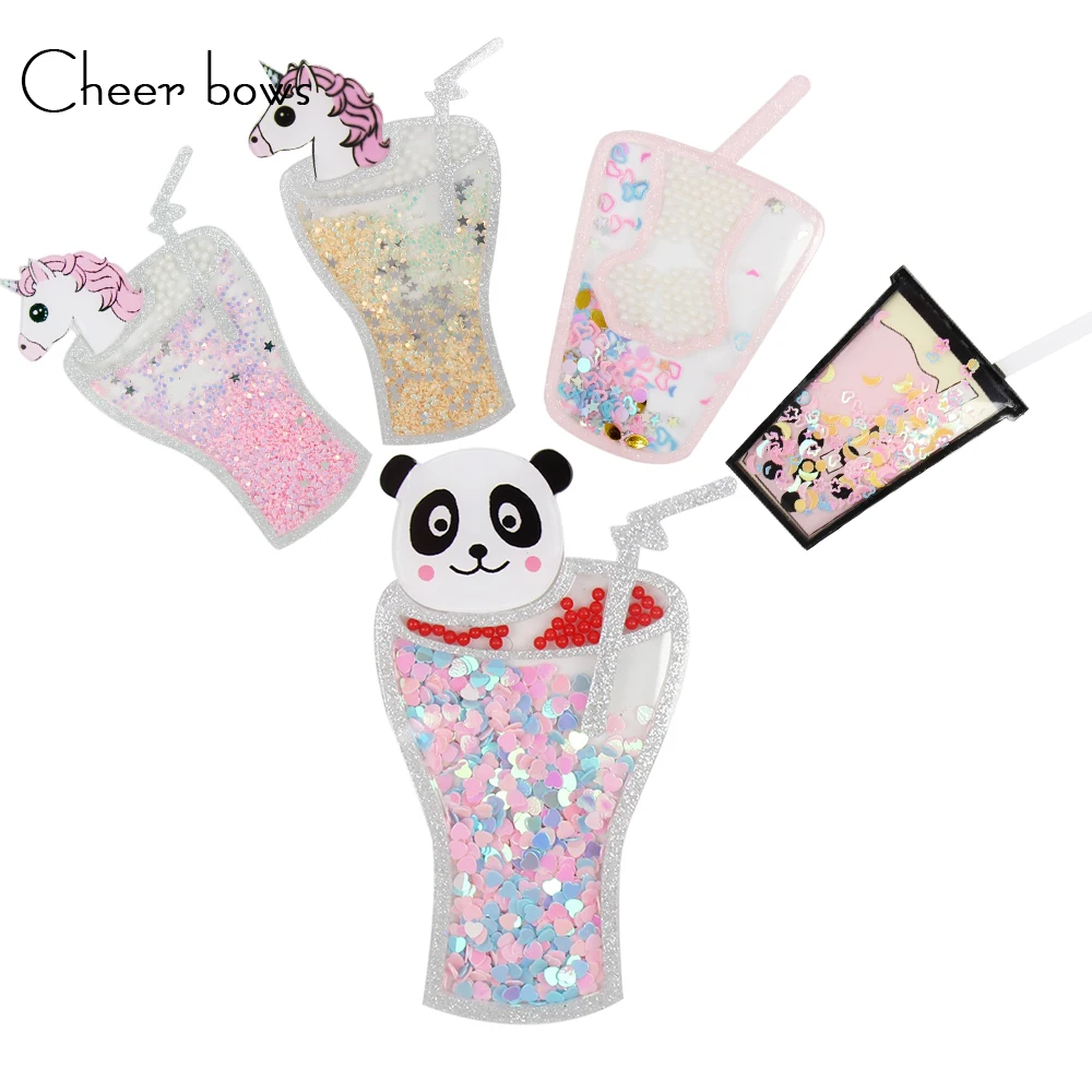 

CheerBows 1pcs Unicorn Acrylic Patches DIY Hairbow Phone Case Accessories Handmade Decoration Material Resin Cabochon Applique