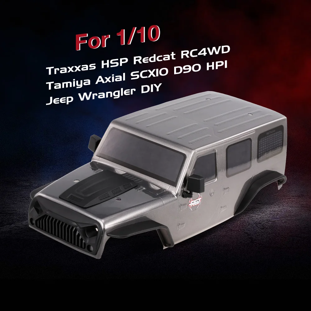 

RGT Car Body Shell for 1:10 RGT 86100 HSP HPI Traxxas Redcat RC4WD Tamiya Jeep Wrangler RC Crawler Car DIY Parts
