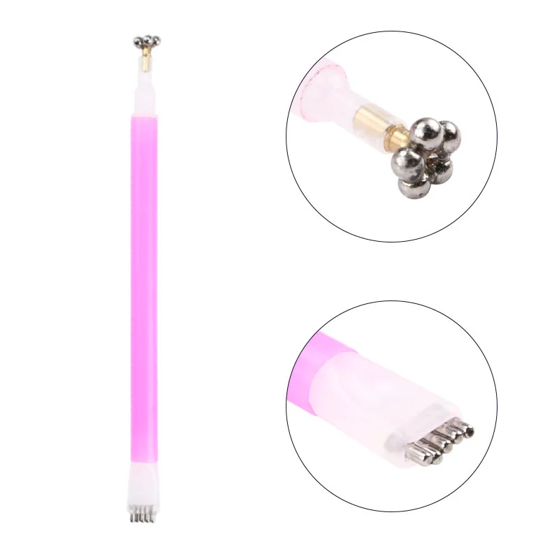 

2019 Nail Art Magnet Stick Cat Eyes Double Headed Magnet Nail Gel Polish 3D Line Strip Flowers Effect Strong Magnetic Pen Tools