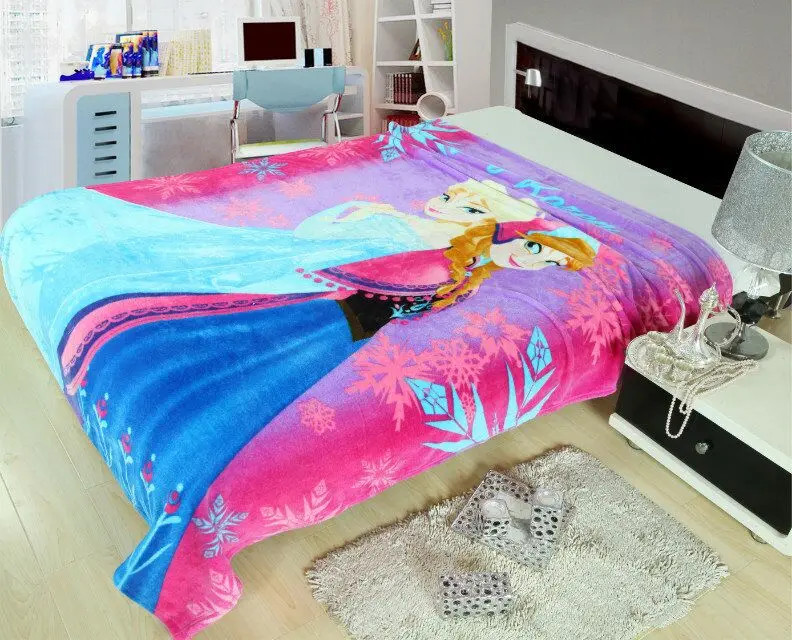 Frozen Anna And Elsa Printed Blankets Throws Bedding 150 200cm Girl S