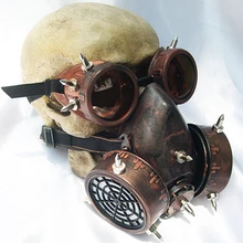 Retro Men Women Steampunk Military Goggles Gas Mask for Cosplay Gothic Punk Rock Glasses Respirator Period Costumes Accessories