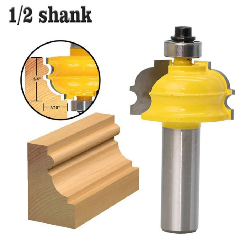 

1Pc 12.7mm 1/2" Shank Architectural Molding Wood Router Bit Tungsten Carbide 2 Flute Woodruff Keyseat Milling Cutter Cheap Price
