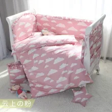 Промо-акция! 9 шт. полный комплект, детские постельные принадлежности для кроватки, комплект детской кроватки, бампер для детской кроватки, 4 бампера/простыни/подушки/пододеяльника