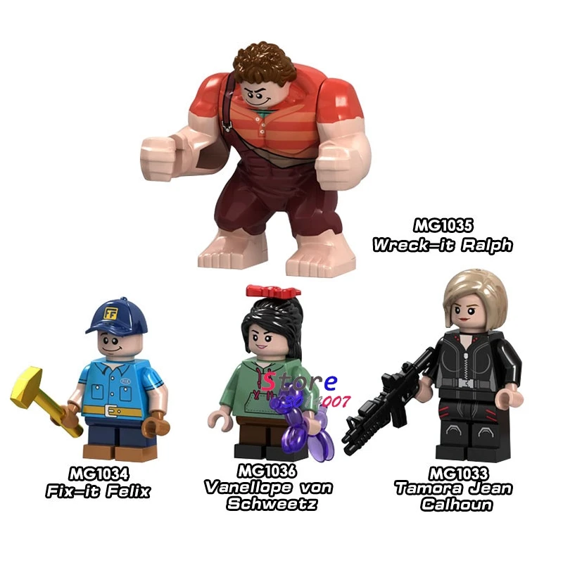 

Single Building Blocks Cartoon Movie Ralph Breaks the Internet Wreck-It Ralph Vanellope Von Schweetz Action toy for children