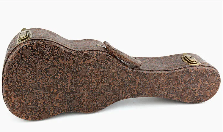 

23'' 26''High Quality Leather Solid Wood Ukulele Small Guitar Case Bag Best Protection Structure & Thickened Plush