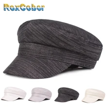 RoxCober сезон: весна–лето Для женщин мужское хлопковое белье армейские кепки плоской верхней женский путешествия Кепка-кадетка Кепка Капитана gorra militar козырьки