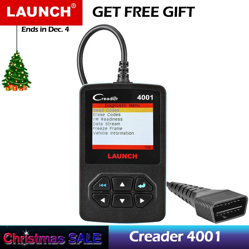 

100% original Launch DIY CReader 4001 OBDII/EOBD CR4001 Auto Diagnostic Scan Tool Code Reader Multilingual Support Free Update