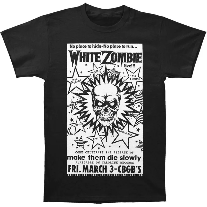 

Loose Clothes Novelty Men Crew Neck Short-Sleeve White Zombie Tees