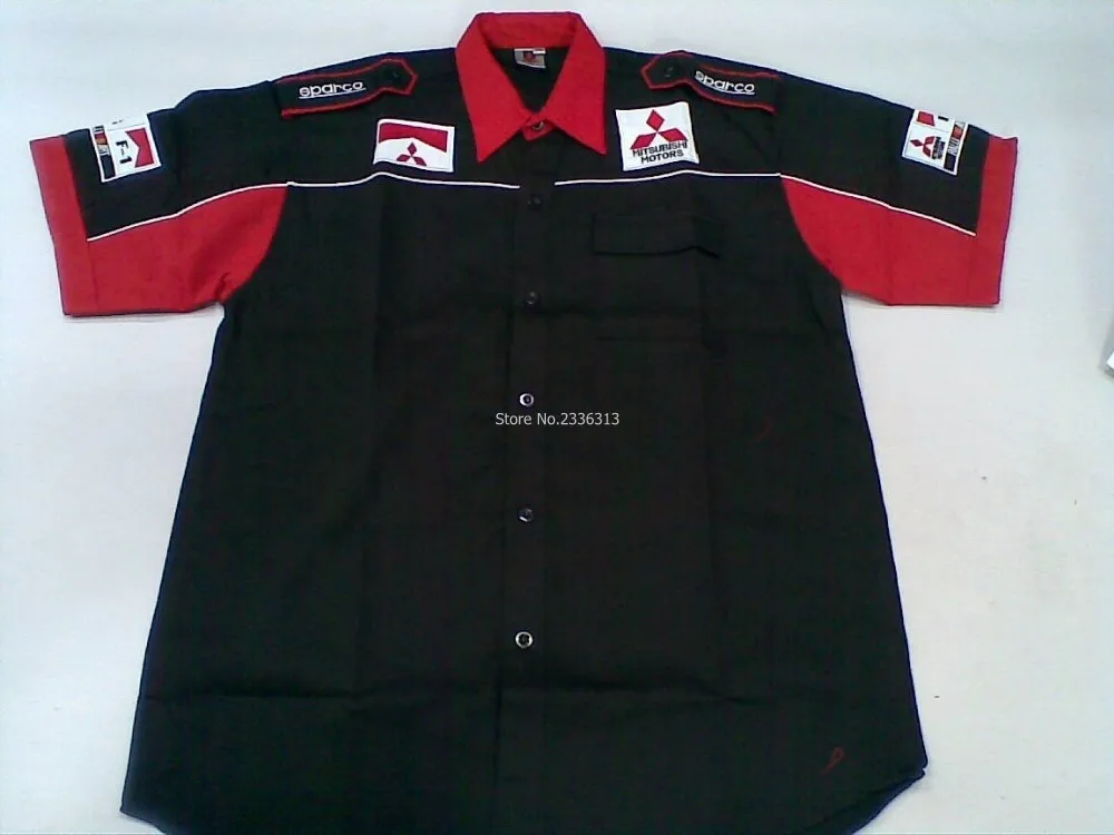 

summer for man short sleeve Mitsubishi shirts fashion cotton suits road off car overalls moto motortycle clothes