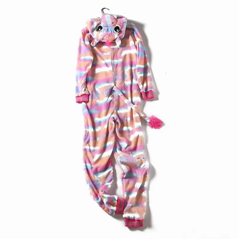 

women cute rainbow unicorn cartoon jumpsuits lovely pajamas with tail