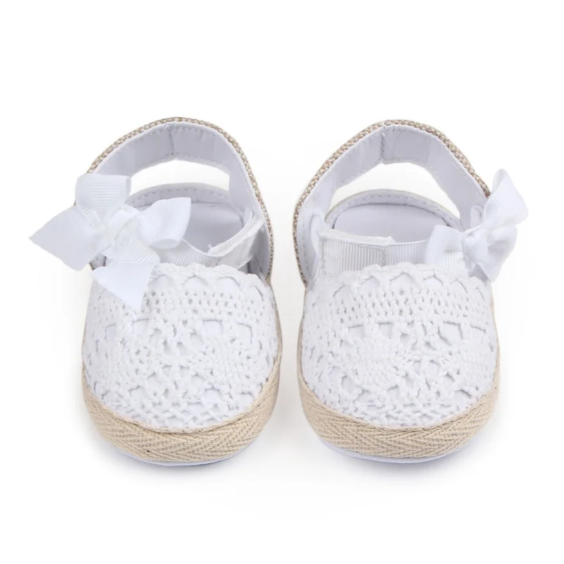

2018 Baby Girl Newborn Shoes Spring autumn Sweet Very Light Mary Jane Big Bow Knitted Dance Ballerina Dress Pram Crib Shoe hot
