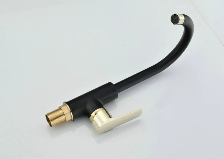 becola free shipping new design swivel spout kitchen faucet fashion black white chrome style sink mixer tap B-119