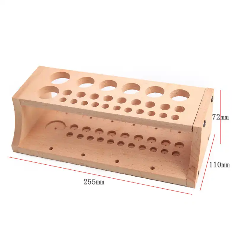 46/68 holes Wooden Leathercraft Tools Rack Stand Leather Craft Stamping Punching Tools Holder