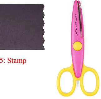 Laciness Zig Zag Студенческая детская бумага pinking scissor скрапбук фотоальбом Сделай Сам срезной ручной работы срезной креативный дневник ремесло - Цвет: 5 Stamp