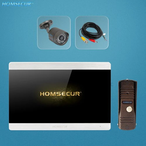 

HOMSECUR 4 Wire AHD Video Door Entry Security Intercom with Mute Function BC011HD-C+BM715HD-S