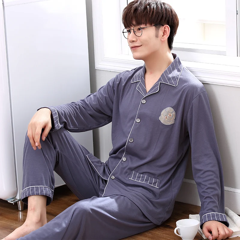Pajama Sale Sets Winter Pyjamas Men Thermal Homewear Boys Nightwear Cotton Sleepwear Oversize New 2020 Bottom Sleepy Pijama S22 
