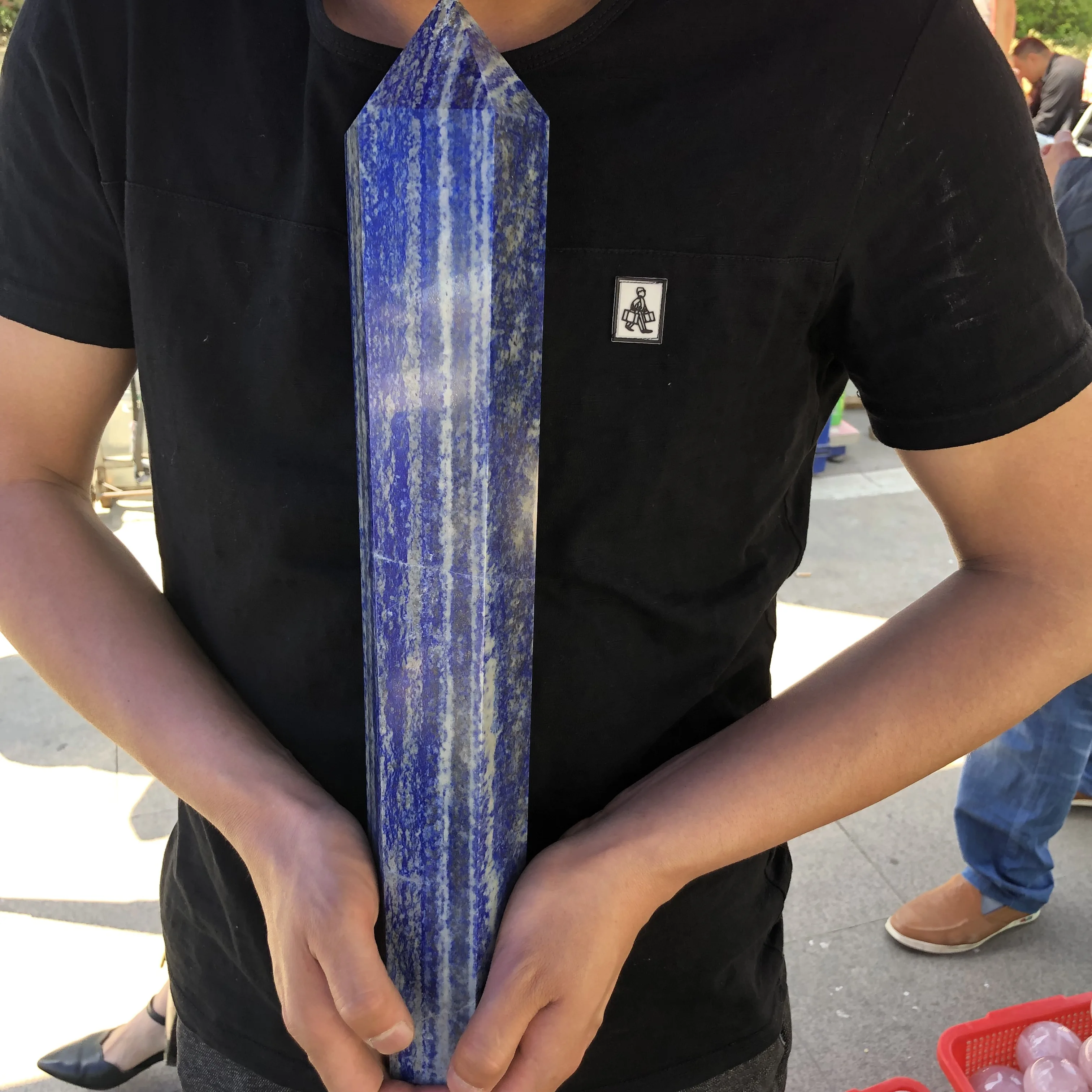 430mm The great natural lapis lazuli wand dot reiki meditation decorates the home to clean negative energy - Image 4