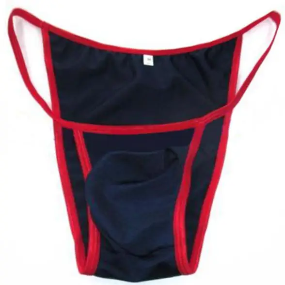 Colorful men's underwear low waist pocket sexy temptation half exposed