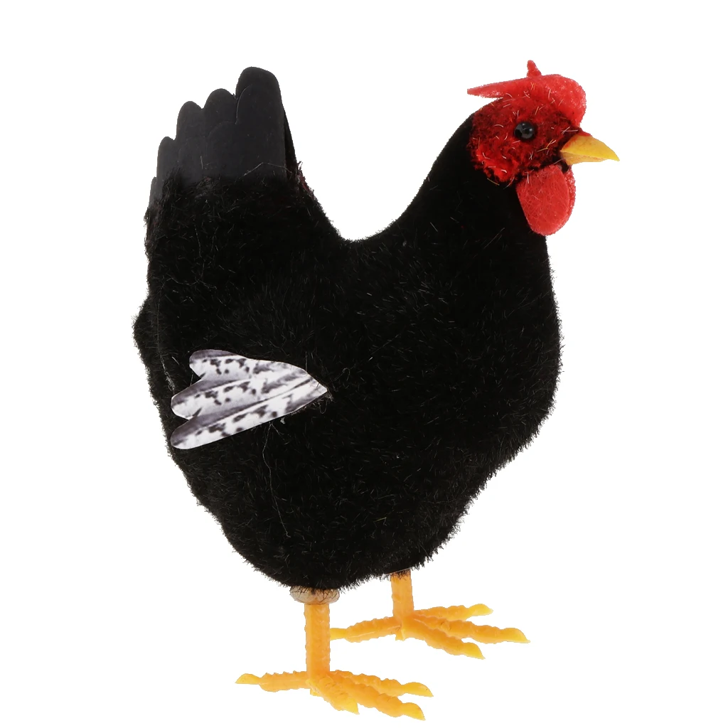 Handmade Realistic Chicken Bird Farm Animals Figurine Ornament Table Decor