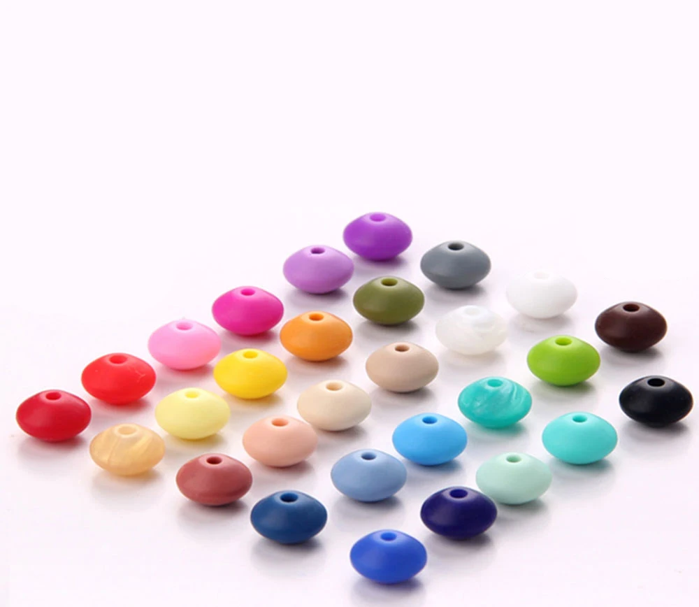 500pc/lot Lentils Silicone Beads Baby Teething Necklace Baby Teether Toy Accessories Silicon Pacifier Beads Bpa Free 12*12*7mm 500pc/lot Lentils Silicone Beads Baby Teething Necklace Baby Teether Toy Accessories Silicon Pacifier Beads Bpa Free 12*12*7mm