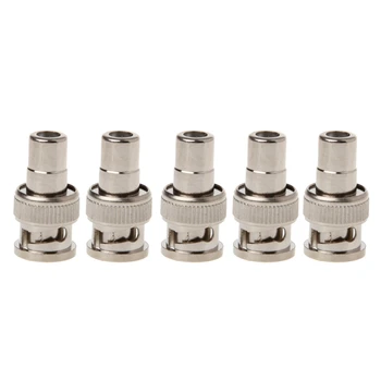 

5x BNC Male To RCA Female Coaxial Connector Adapter For CCTV Surveillance Video Connector Adapter