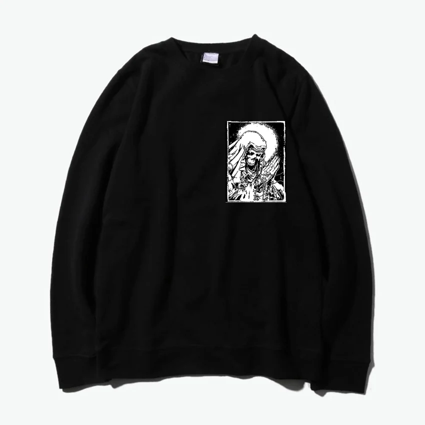 

praying skull goth rock fashion punk rock sweatshirt hoodies