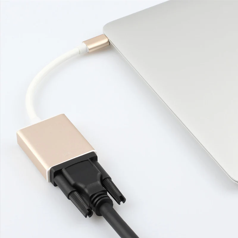ULT Best Тип USB-C адаптер USB 3.1 Тип c USB-C мужчин и женщин VGA конвертер кабель для нового macBook Chromebook Pixel Lumia950XL