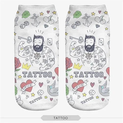 3D Plantlife cactus Women Creative Printed Socks Female Pug Chicken Funny Socks Burger Multicolor Fruit Socks Girl Graffiti 12