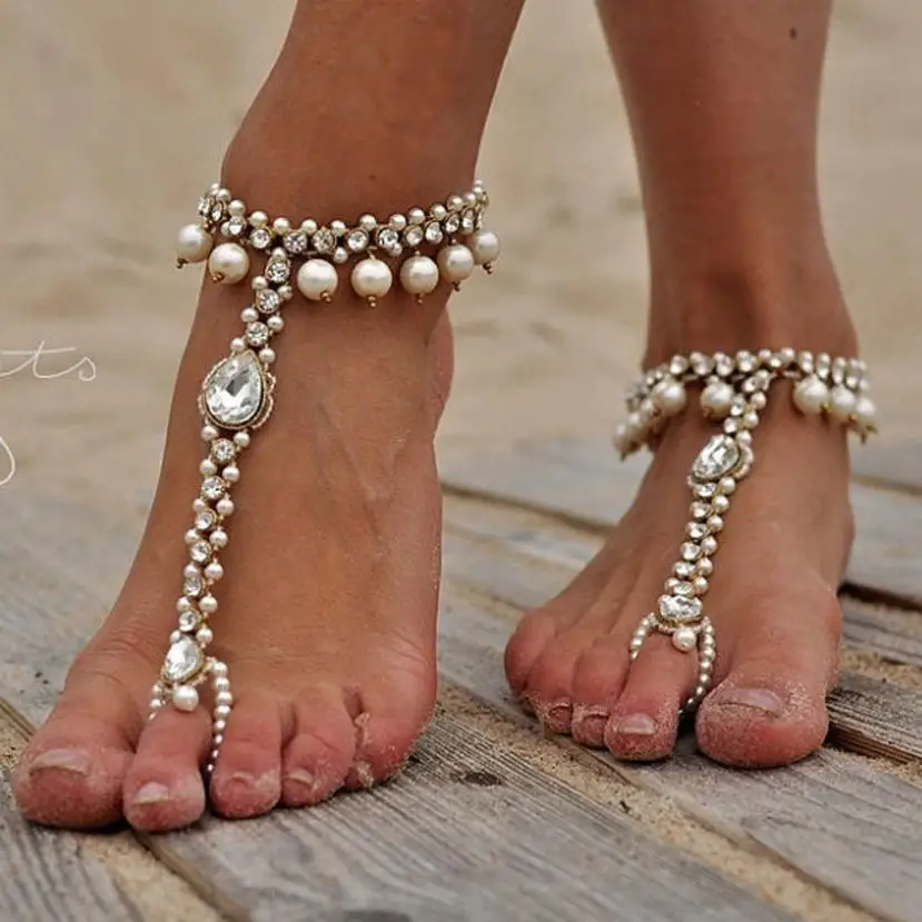 2017 New Arrival Sexy Anklet Charm Attached Toe Ring Slave Statement ...