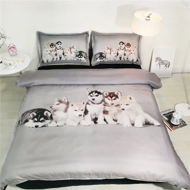 3d Dog Bed And Bedding Set Microfiber Bedding Fadeless Comforter