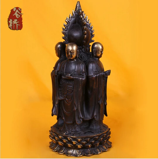 

B0601 417Bronze sculpture, crafts ksitigarbha bodhisattva buddha handmade bronze sculpture, decoration statue