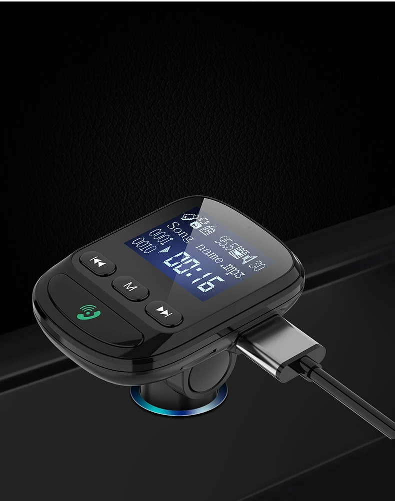 AUX аудио интерфейс Bluetooth Автомобильный Mp3 плеер беспроводной fm-передатчик автомобильный прикуриватель зарядное устройство QC3.0 Быстрая зарядка