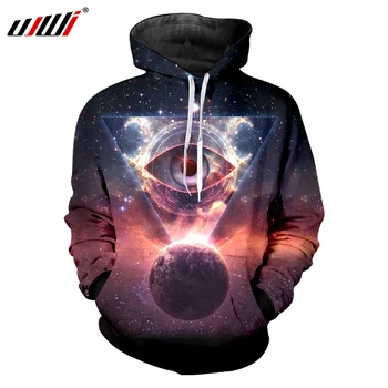 

UJWI Couple Space Galaxy Hoodie Men Hooded Jacket Cap 3d Sweatshirt Print Stars Angles Hoody Tracksuits Casual Coats Plus Size