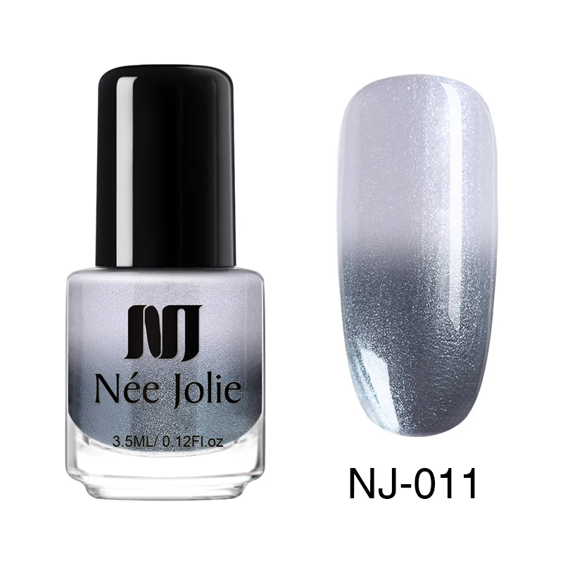 3.5ml - NJ-011 Ни Джоли термальный лак для ногтей с блестками, Температура Цвет меняется быстро сухой Маникюр 3,5/7,5 мл градиент лак для ногтей - Цвет: 3.5ml - NJ-011