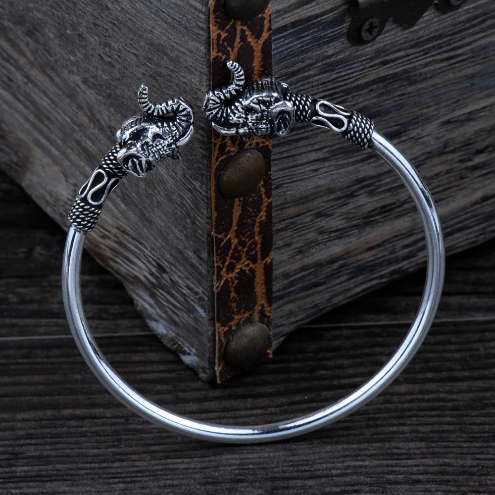 

Mythic Age Real 925 Sterling Silver Vintage Bohemian Ethnic Elephant Bangle Bracelet Jewelry Gift for Woman Girl