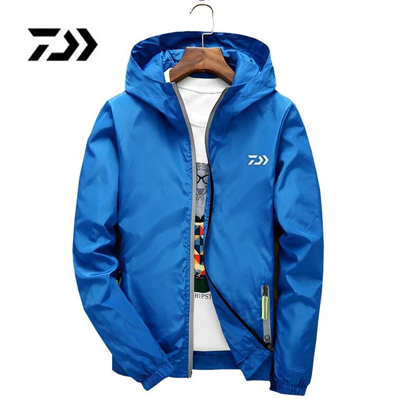 夏の屋外長袖日焼け止め服防水通気性ジャケット薄型ジャケットフード付き釣り服 Fishing Clothings Aliexpress