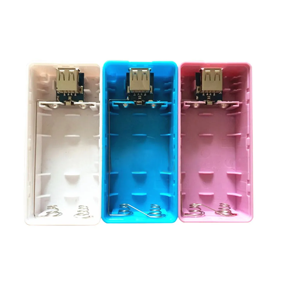 

1 PC 5600mAh DIY Box 2X 18650 Li-battery No Battery USB Power Bank Battery Charger Lightweight Case For Smart Phone 10Jun 6