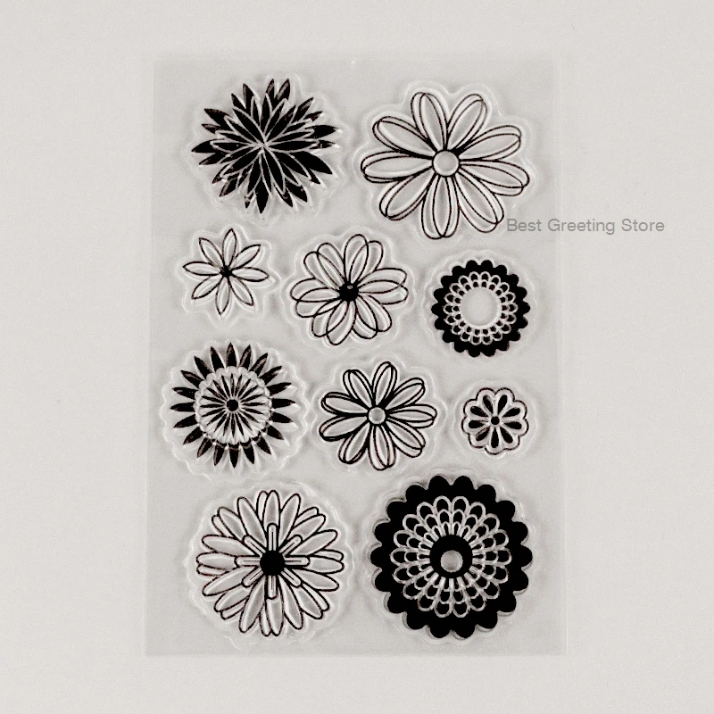 

diy crafting stamps flower chrysanthemum stamps cardmaking post card scrapbooking supplies