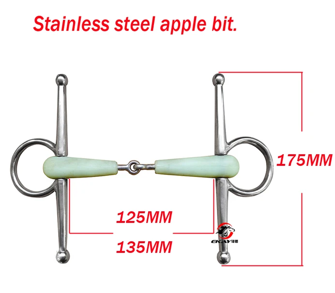 Нержавеющая сталь полный щек бит яблоко рот,. Конский бит с яблочным запахом, конский продукт(BT0618