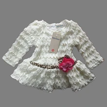 ViGarBear 2018 Fashion Newborn dress female baby white Shard flower dress for girls 0-1 years autumn baby girls clothing dress