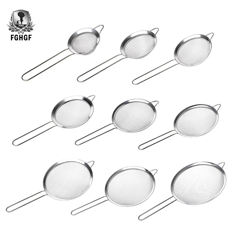 

FGHGF Sieve Flour Stainless Steel Tea Sink Strainer Filter DIY Tools Kichen Tool Colander Oil Suction Drain Catcher Accessories