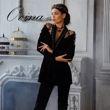 Высококачественное черное модное платье с длинным рукавом, открытая стежка на пуговицах, Осеннее облегающее модное женское пальто, куртки