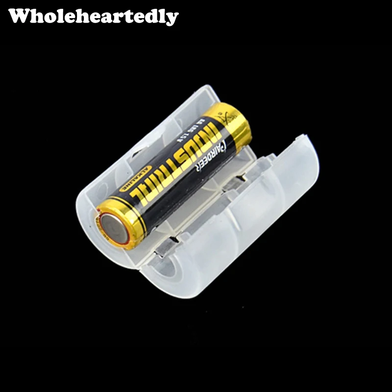 

Promotion !! Newest Translucent White AA to C Size Battery Adapter Holder Converter Shell Cover Case Hot sale Dropshipping